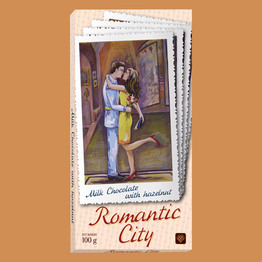 "Romantic city" Молочный с фундуком