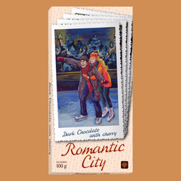 "Romantic city" темный шоколад с вишней