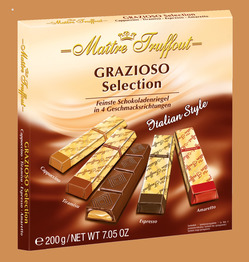 Maitre Truffout Набор шоколадных плиток Итальянский стиль 200г
