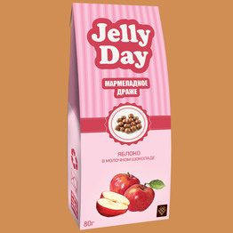  Jelly Day драже - мармелад со вкусом яблока в молочном шоколаде